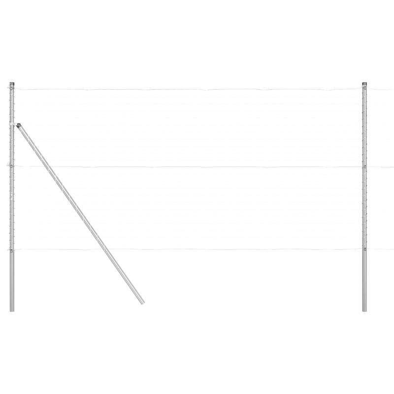 Zaunpfosten 26 Stück Ø32 mm 200 cm Verzinkter Stahl