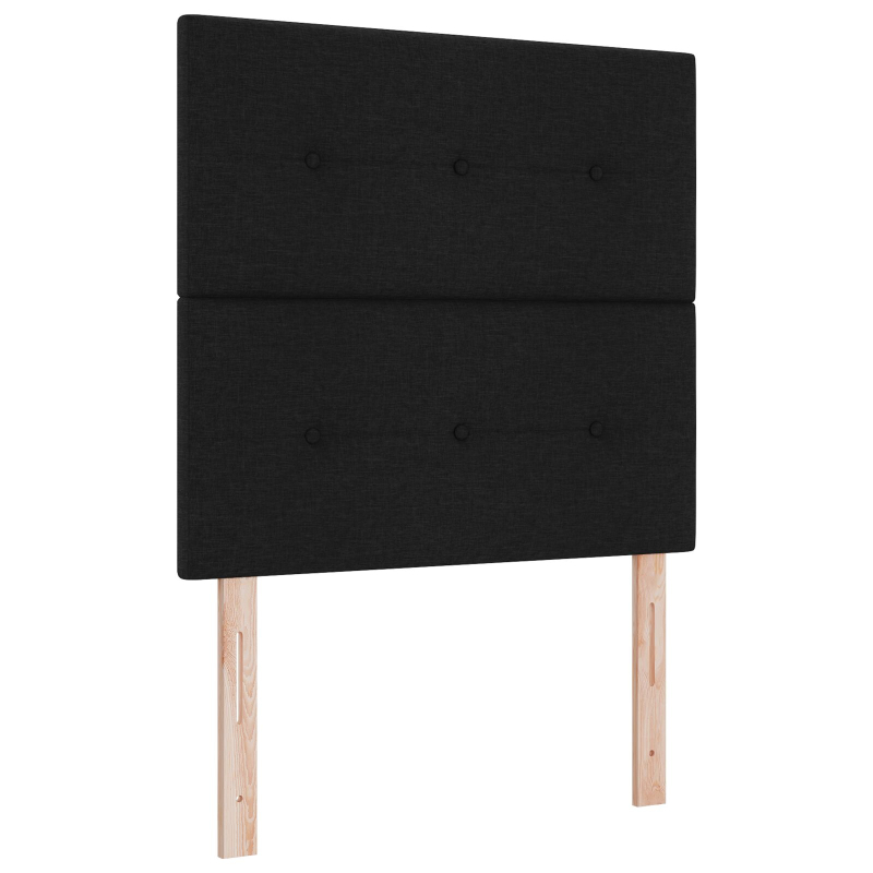 Kopfteil Mit Knopfheftung Schwarz 90 cm Stoff