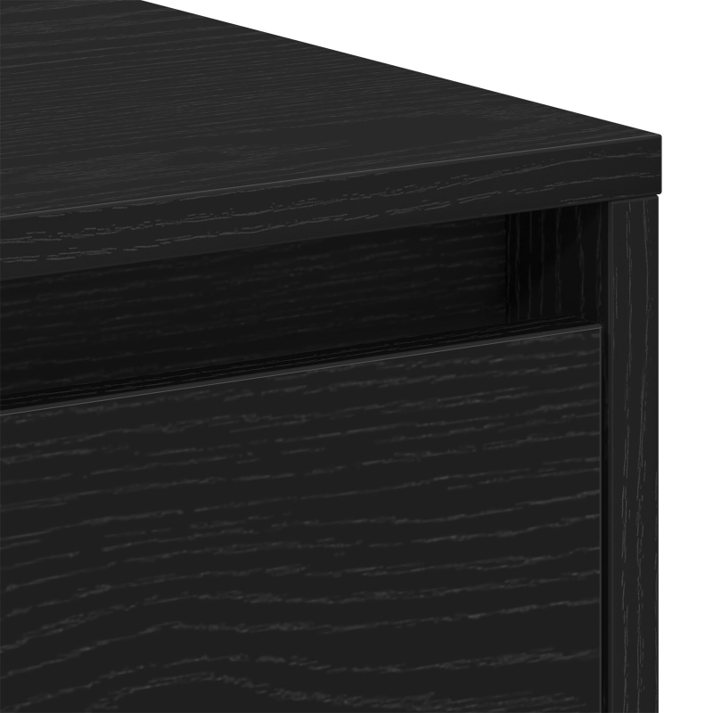 Nachttisch 2 Stück Schwarz Eiche 45x34x49 cm Holzwerkstoff