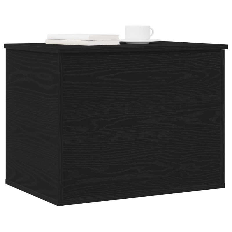 Aufbewahrungsbox mit Deckel Schwarz Eiche 60x42x46 cm Ingenieurholz