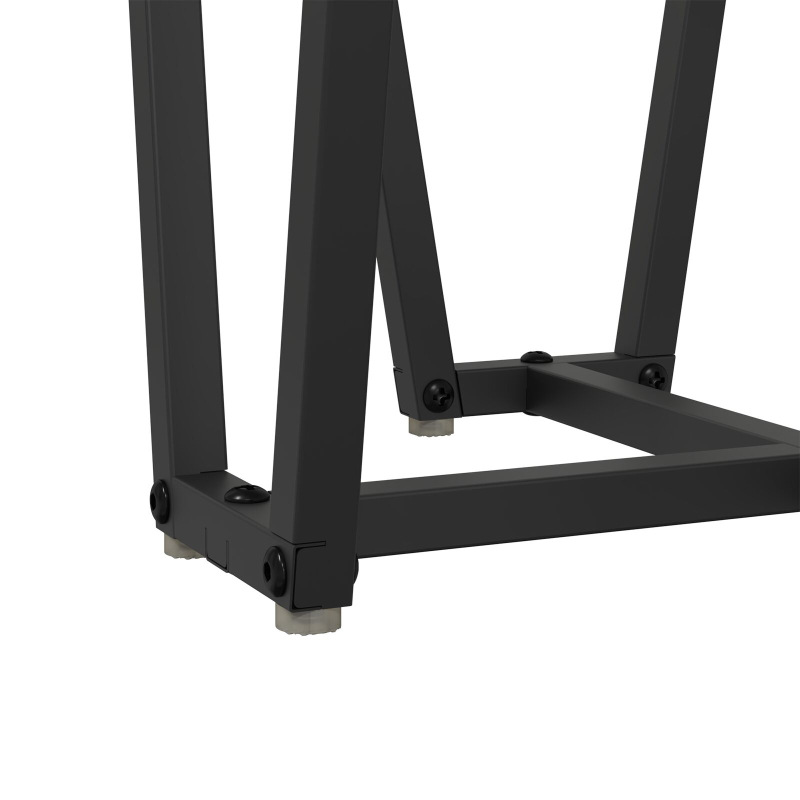 Beistelltischset aus 2 - Schwarze Eiche MDF und Metall