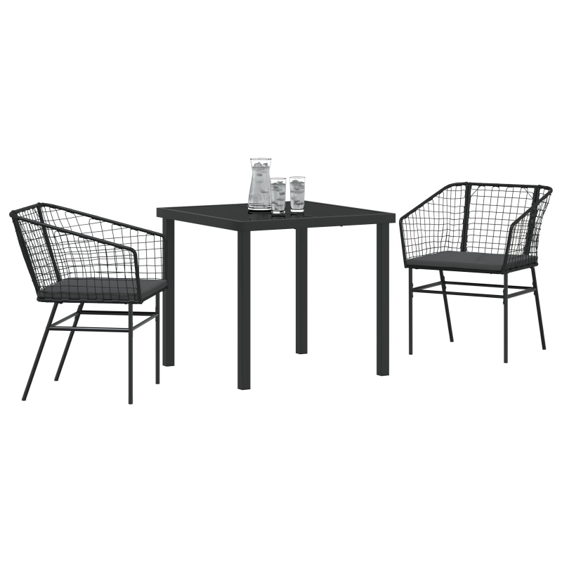 Set von 2 Schwarz und Dunkelgrau