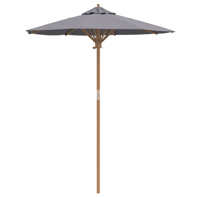 Garten-Sonnenschirm dunkelgrau 180x230 cm aus Bambus