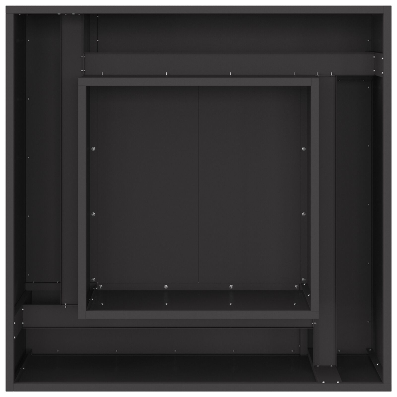 Feuerschale Quadrat Schwarz 80x80x40 cm Stahl