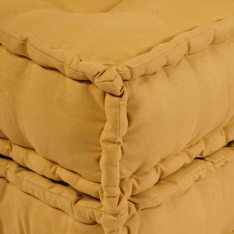 Modular Poufs 2er Set Gelbes Gewebe
