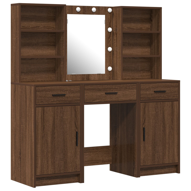 Schminktisch Set Set aus 3 Alte Holzoptik Holzwerkstoff