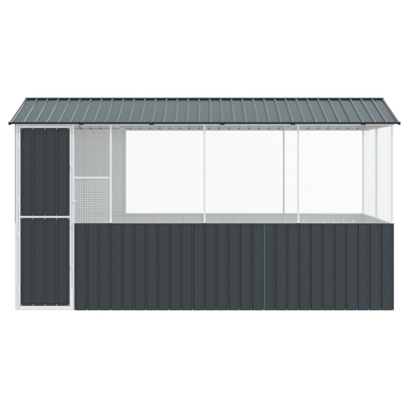 Vogelkäfig Anthrazit 215x78x200 cm Verzinkter Stahl