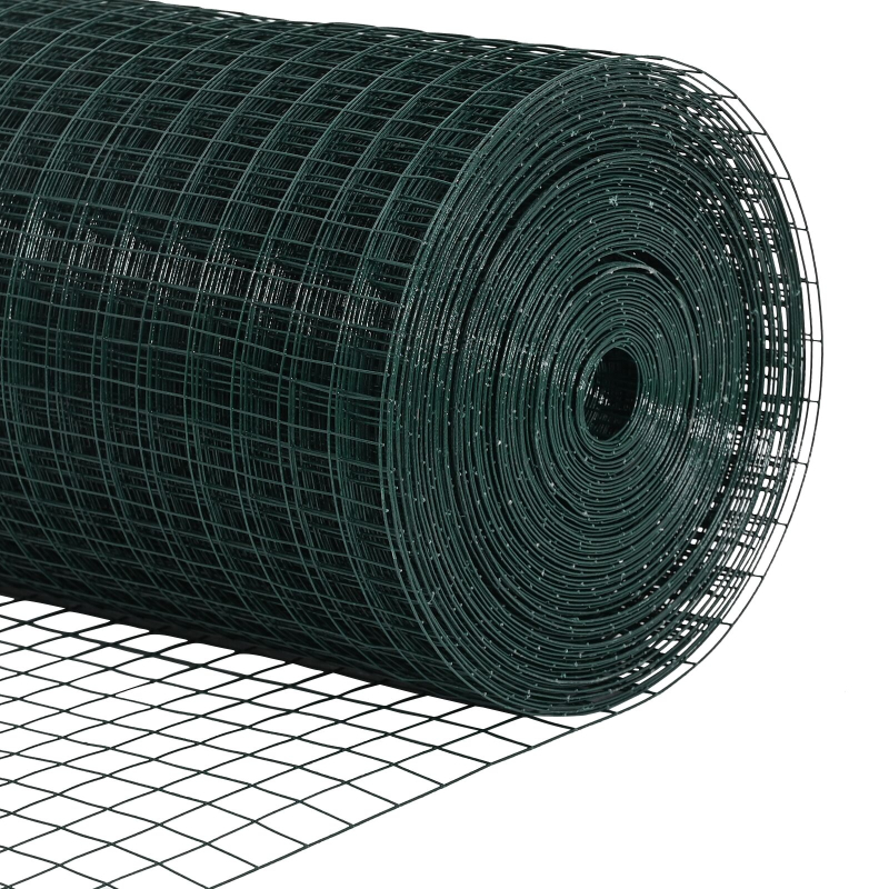 Gartenzaun Set Set aus 2 Grün Verzinkter Stahl 25 x 1 m