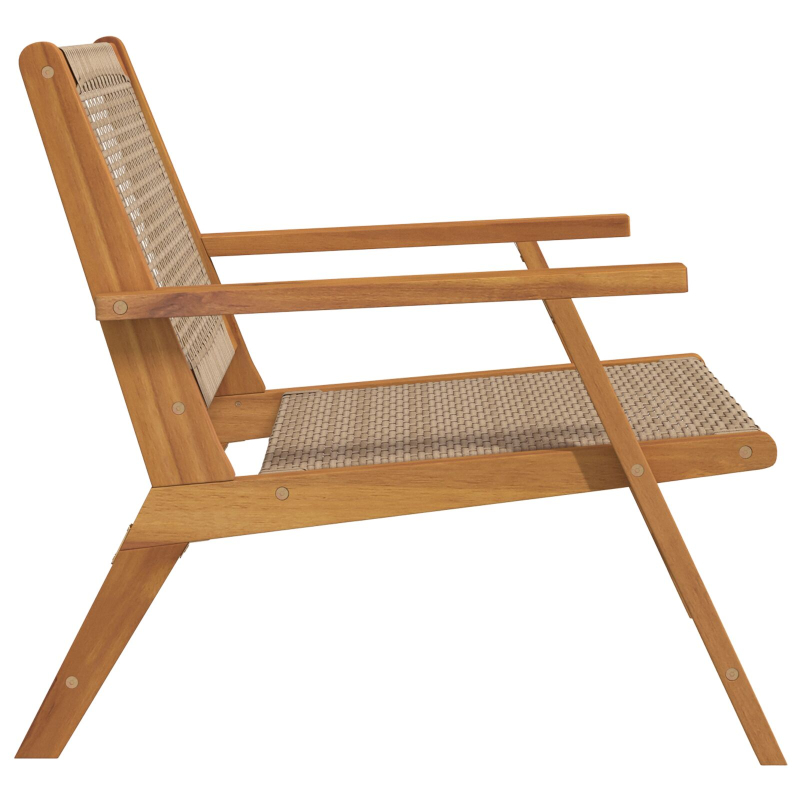 Gartenstühle 2 Stück Beige 76x67x73,5 cm Massivholz Akazie