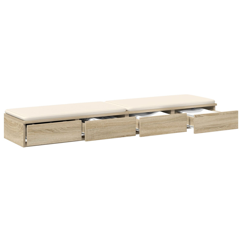 Bettkommoden Sonoma Eiche 160x36,5x16,5 cm Holzwerkstoff