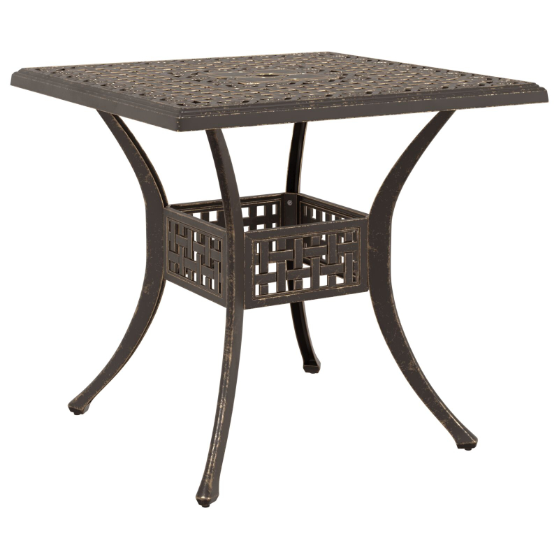 3-teiliges Garten Bistro Set in Bronze aus Gusseisen