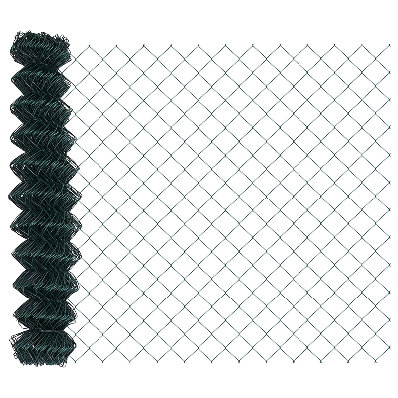 Stabzaun mit 10 U-Posts Grün 1,4x10 m Stahl