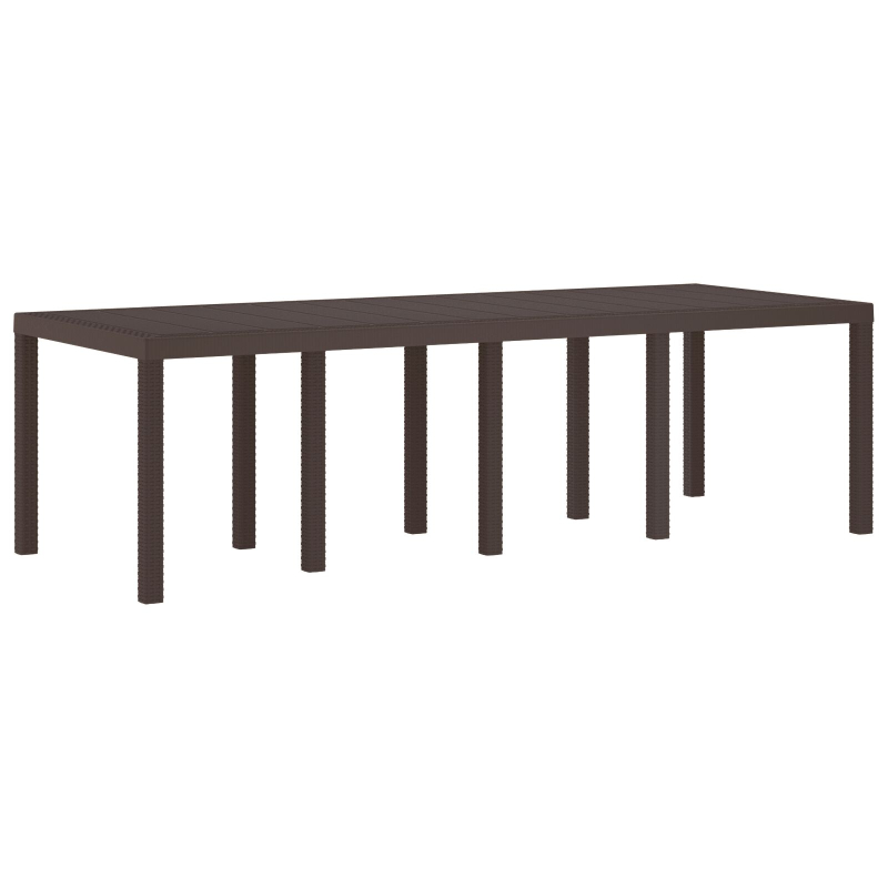 9 Teile Garten Essgruppe mit Kissen Braun Poly-Rattan