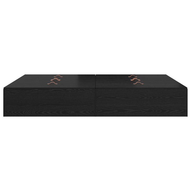 Aufbewahrungsbettgestell Schwarze Eiche 135x190 cm