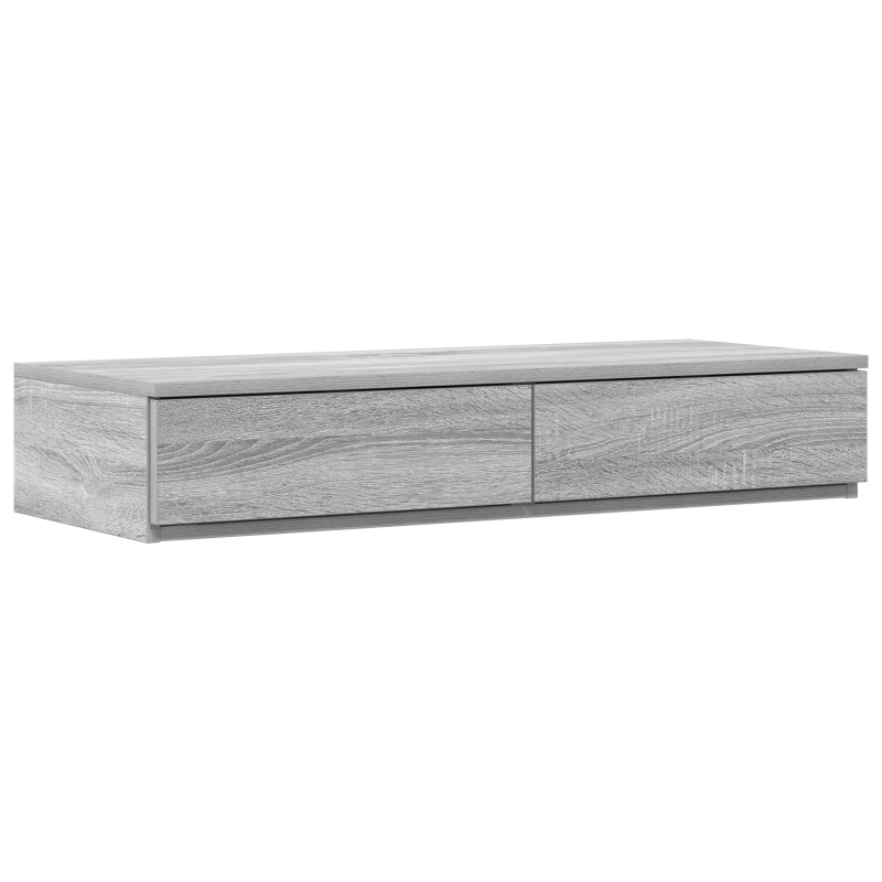 Bett mit Schubladen Grau Sonoma 90x36,5x16,5 cm Holzwerkstoff