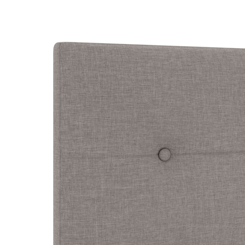 Kopfteil Mit Knopfheftung Taupe 90 cm Stoff