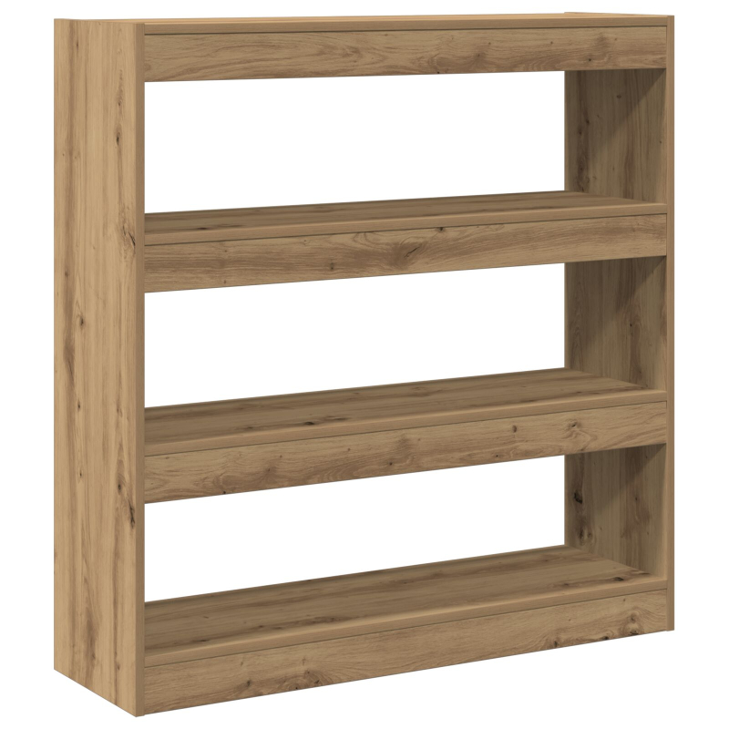 Bücherregal/Raumteiler in handwerklicher Eiche - 100x30x103cm, aus Holzwerkstoff