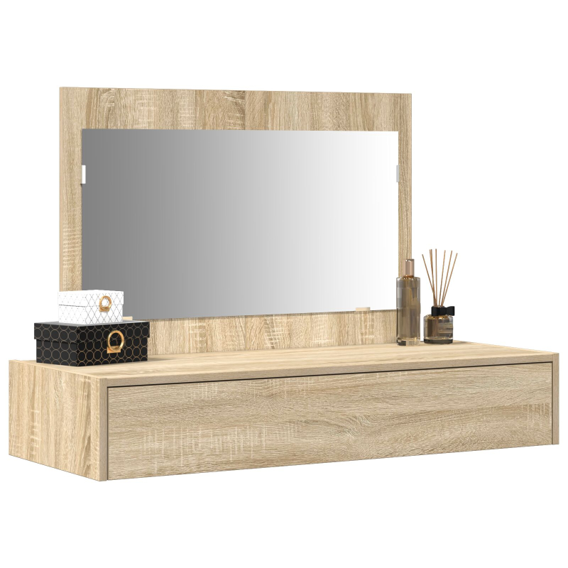 Wandhängender Schminktisch Sonoma Eiche 100x40x70 cm