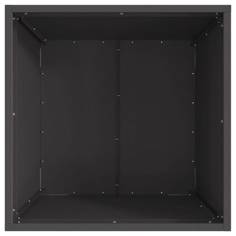 Feuerstelle Quadrat Schwarz 50x50x30 cm Stahl