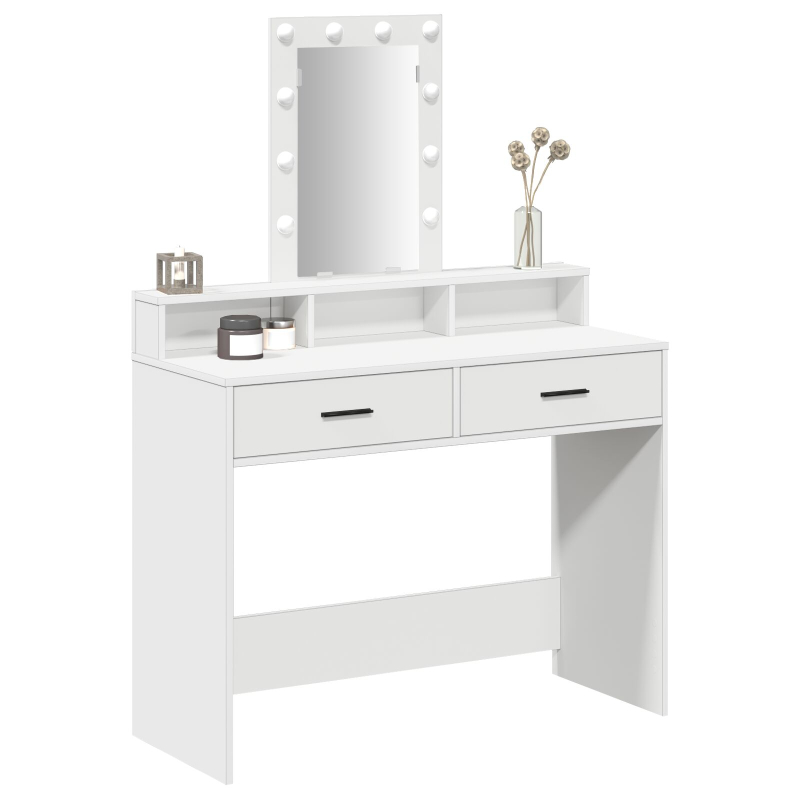 Frisierkommode Weiß MDF 100 x 41 x 140 cm Frisierkommode