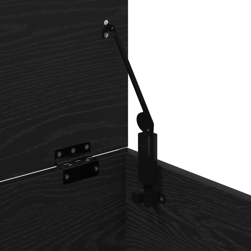 Aufbewahrungsbox mit Deckel Schwarz Eiche 60x42x46 cm Ingenieurholz