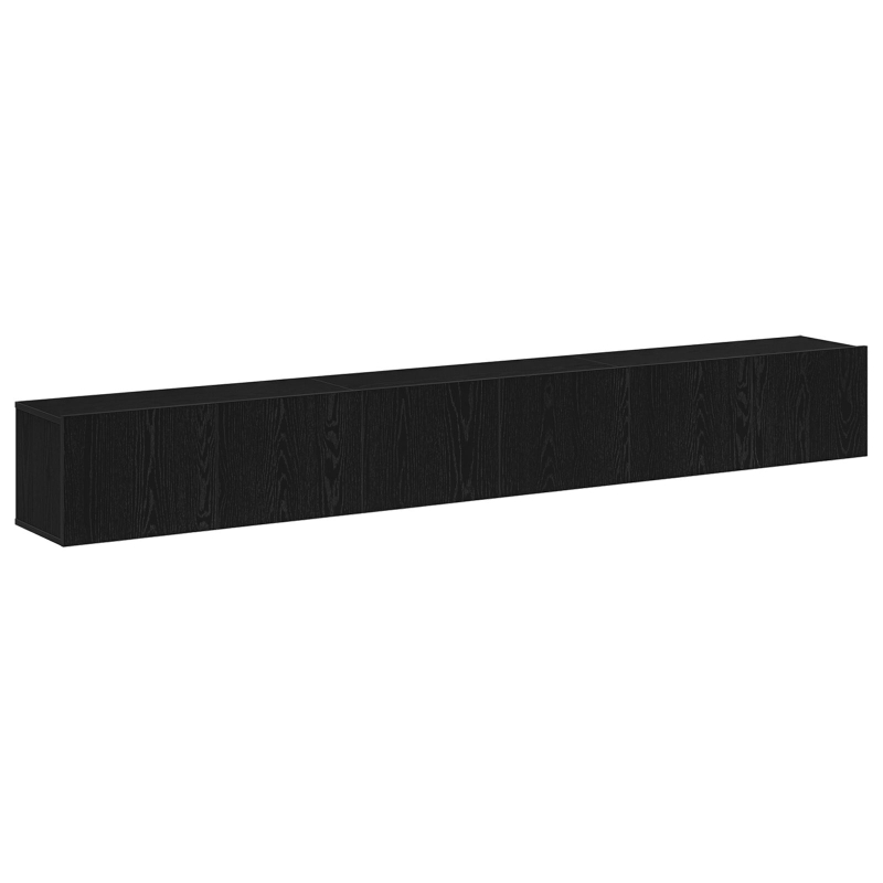 3-teilige TV-Cabinet-Set Schwarz aus Holzwerkstoff