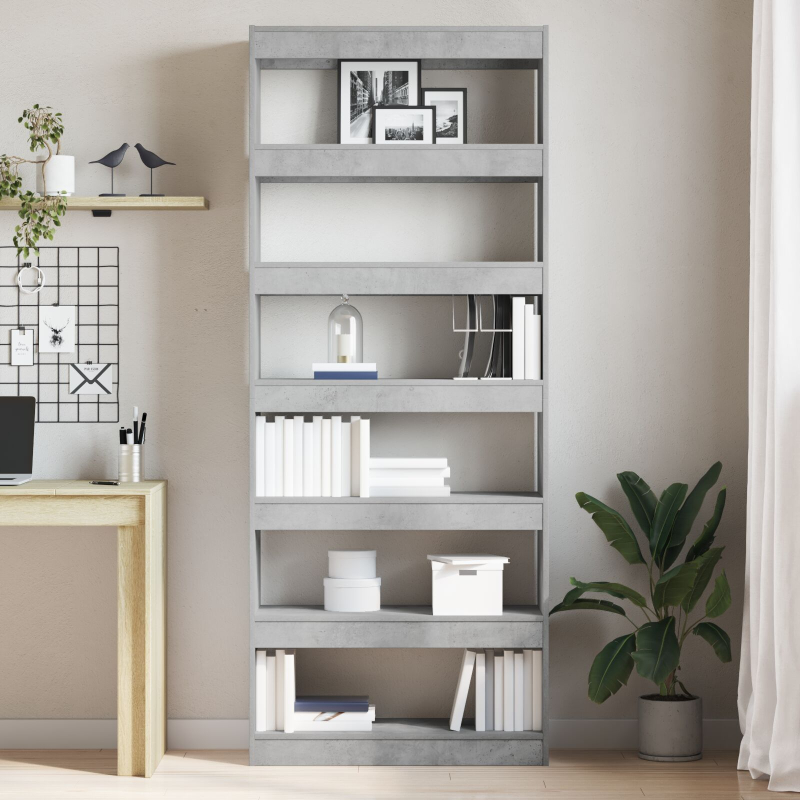 Beton Grau Bücherregal Beton grau Holzwerkstoff 80 x 30 x 198 cm