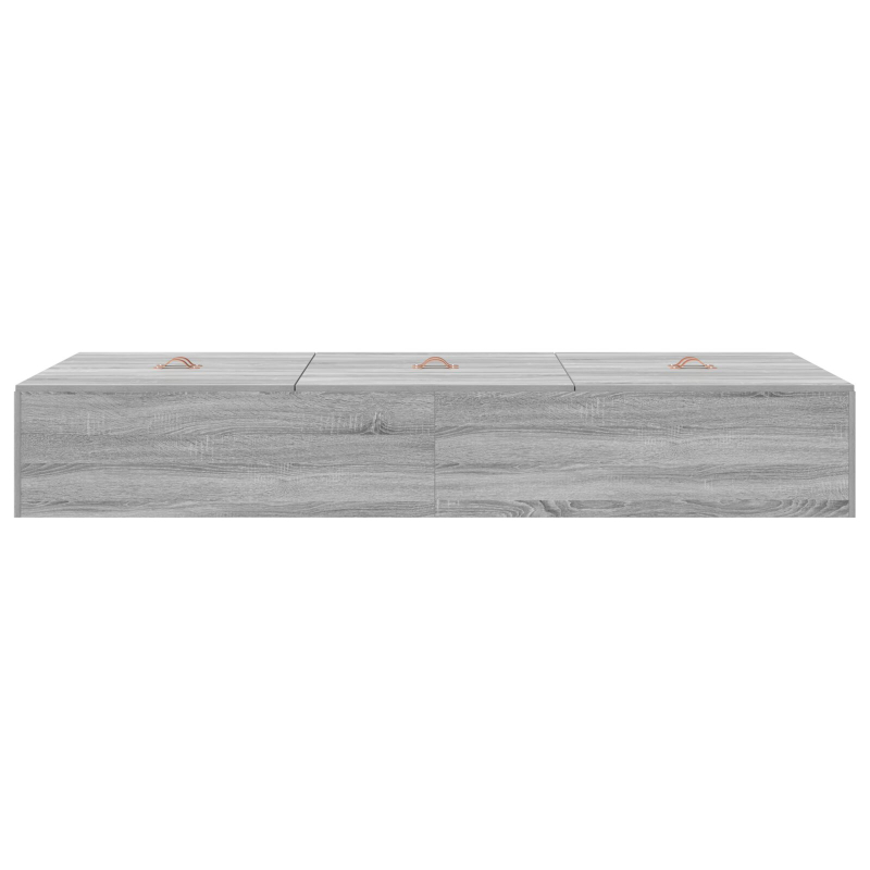 Aufbewahrungsbettgestell Grau Sonoma 80x200 cm