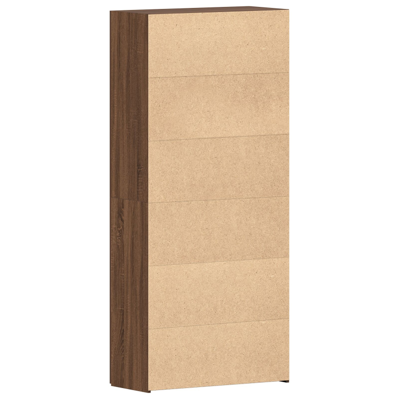Schuhschrank Braunes Eichenholz 80x35,5x180 cm Ingenieurholz