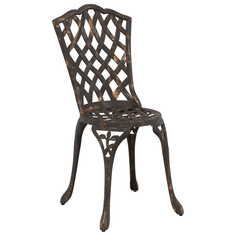 5-teilige Garten-Diningset - Bronze Gusseisen