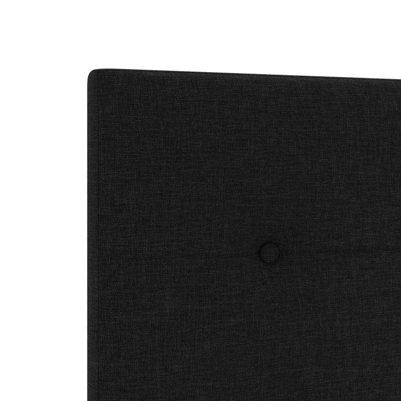Kopfteil Mit Knopfheftung Schwarz 180 cm Stoff