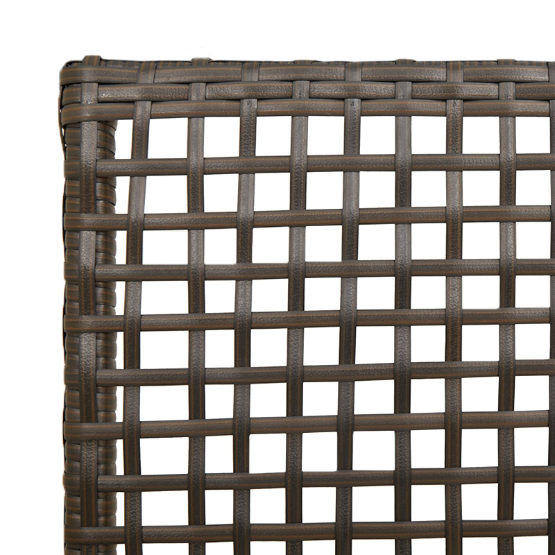 Gartenstühle 2 Stück mit Kissen Braun Poly-Rattan