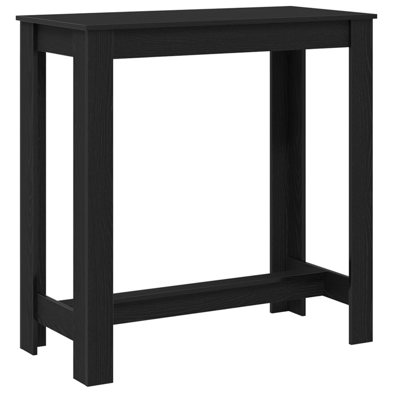 Bartisch aus schwarzem Eichenholz 102x50x103,5 cm aus Ingenieurholz
