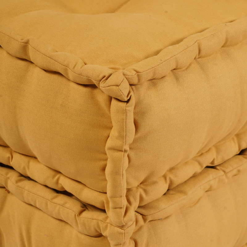 Modular Pouffes 3er Set Gelbes Stoff