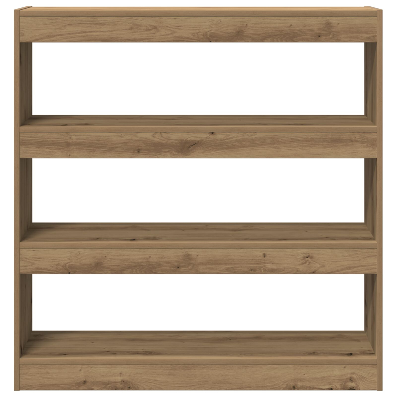 Bücherregal/Raumteiler in handwerklicher Eiche - 100x30x103cm, aus Holzwerkstoff