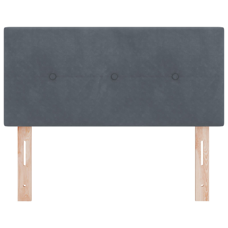 Kopfteil mit Knopfheftung Dunkelgrau 80 cm Samt