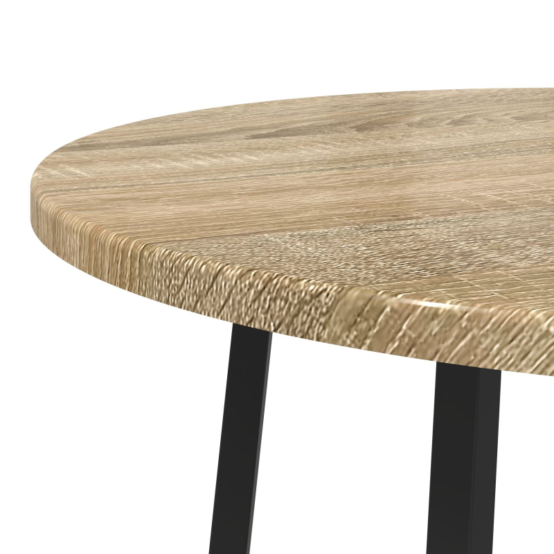 Beistelltisch 2er-Set Sonoma Eiche, Holzwerkstoff und Metall