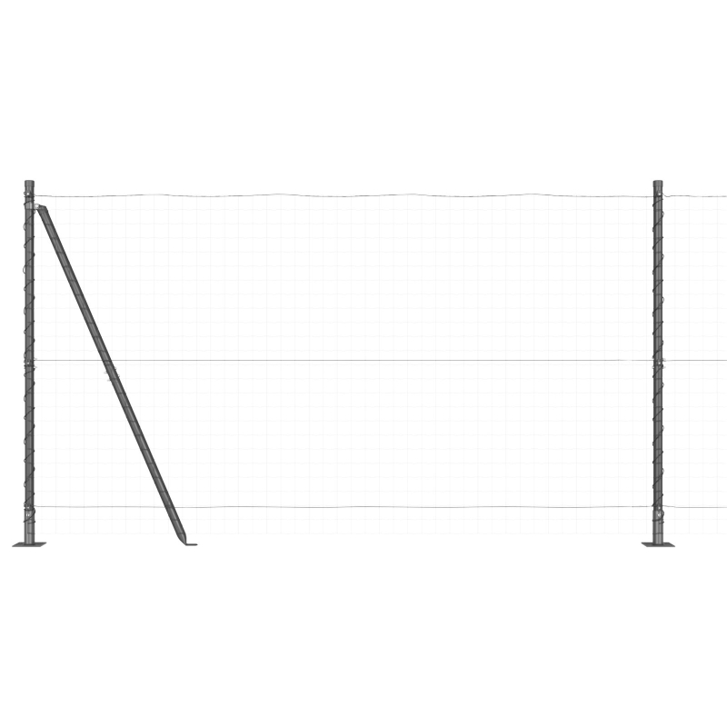 Zaunpfosten Set 26 Teile Grau Beton 3,2 x 3,2 x 78,5 cm