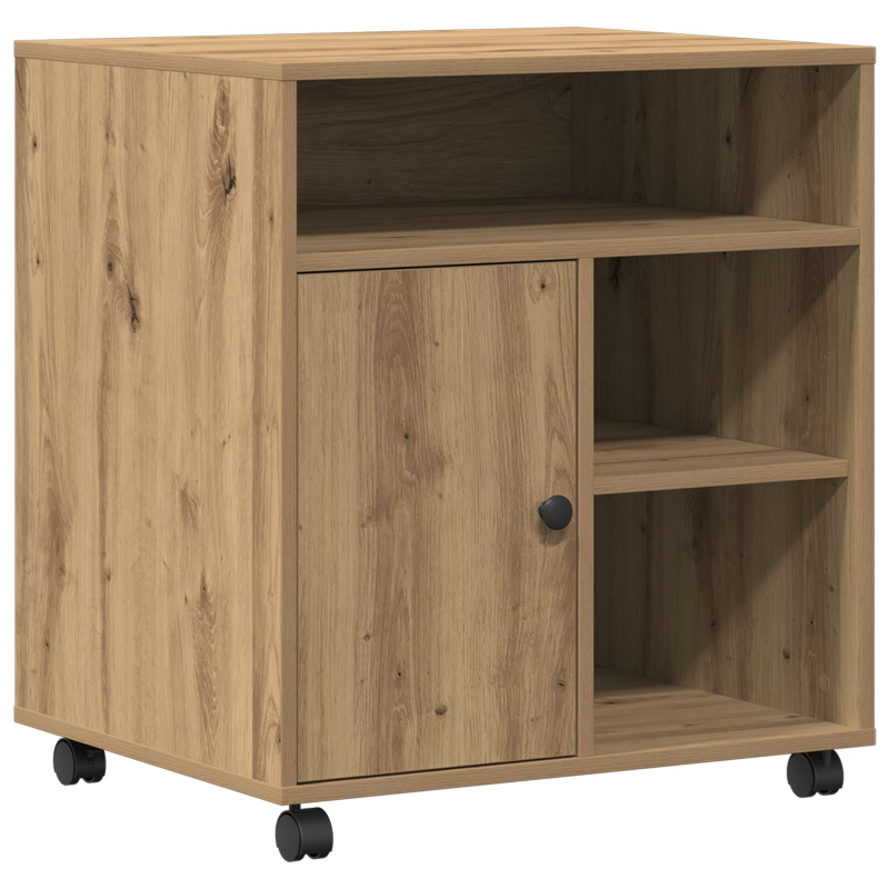 Druckerstand mit Rädern Artisan Eiche 60x50x67 cm