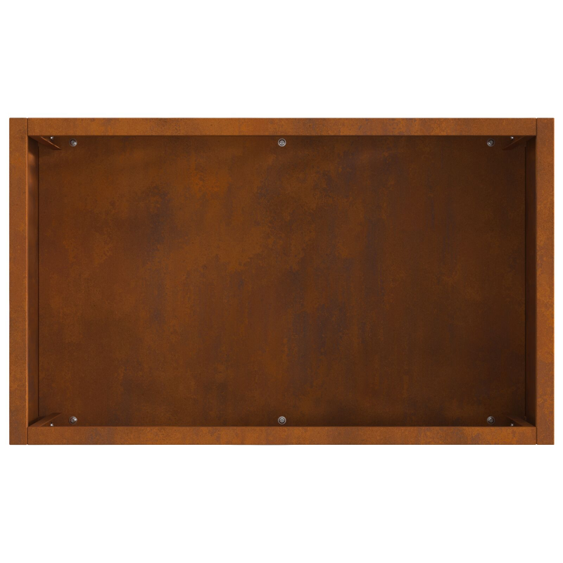 Feuerschale Rechteckig 50x30x40 cm Wetterfestes Stahl