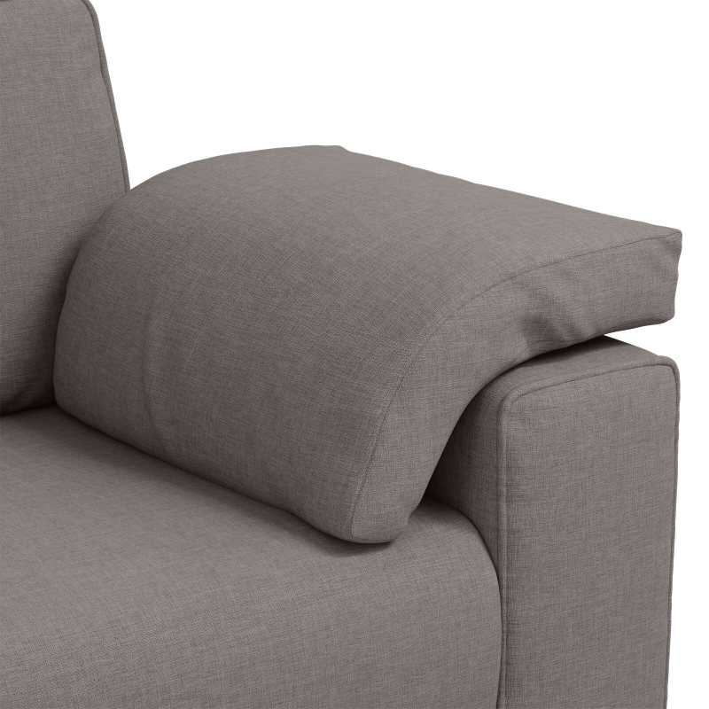 2-teiliges Sofaset mit Kissen Taupe Stoff