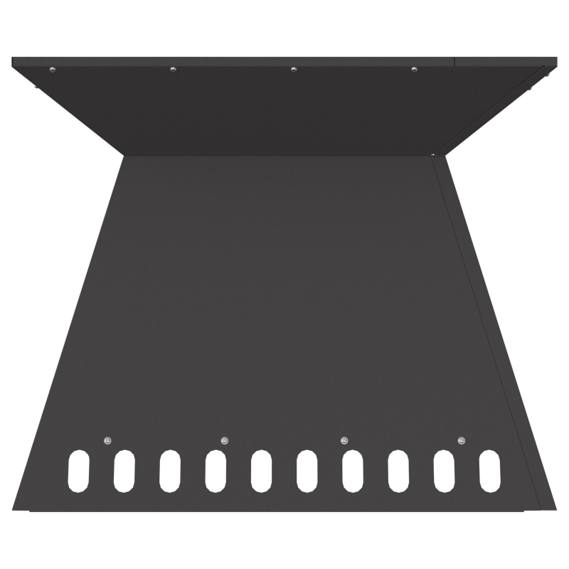 Feuerstelle Schwarz 60x60x50 cm Stahl