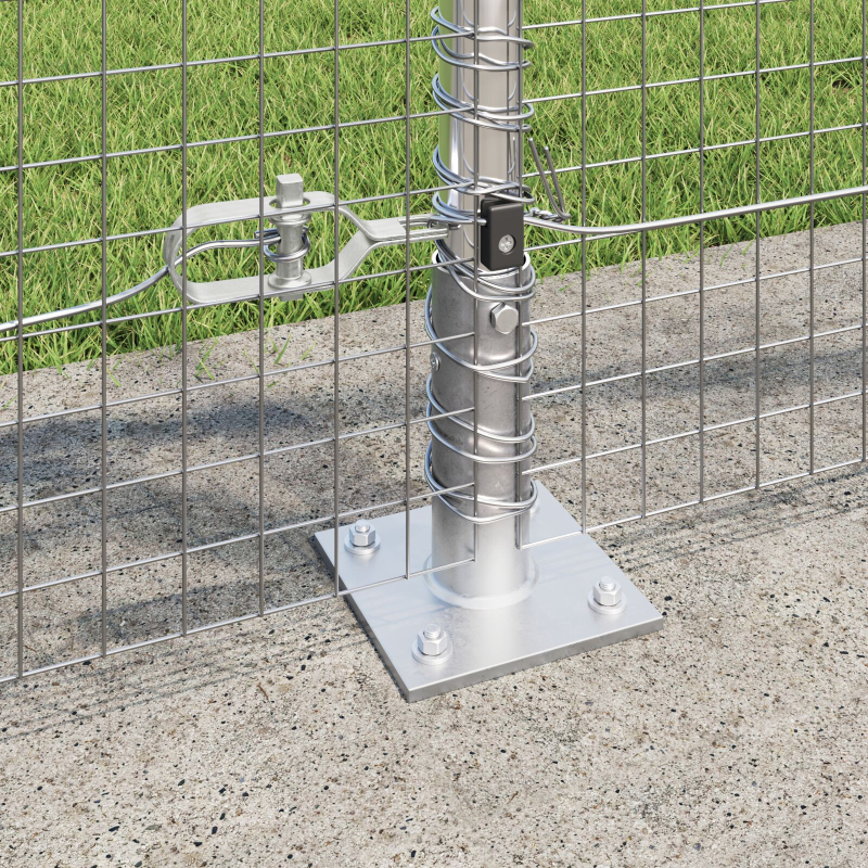 Geschweißter Drahtzaun mit 13 Flanschen 1x50 m Galvanisierter Stahl