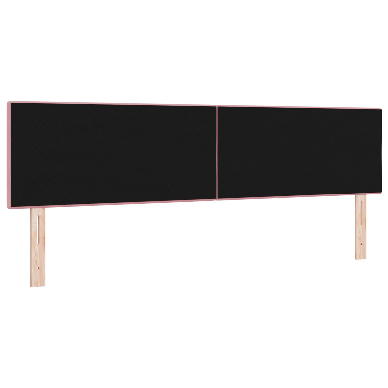 Kopfteil mit Knopfheftung in Rosa 180 cm Samt