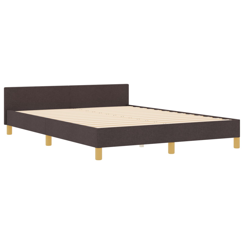 Bettgestell Dunkelbraun 160x200 cm Stoff