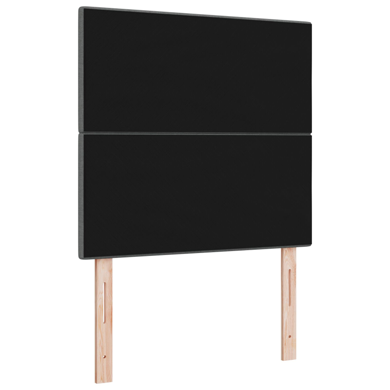 Kopfteil mit Knopfheftung Dunkelgrau 90 cm Stoff