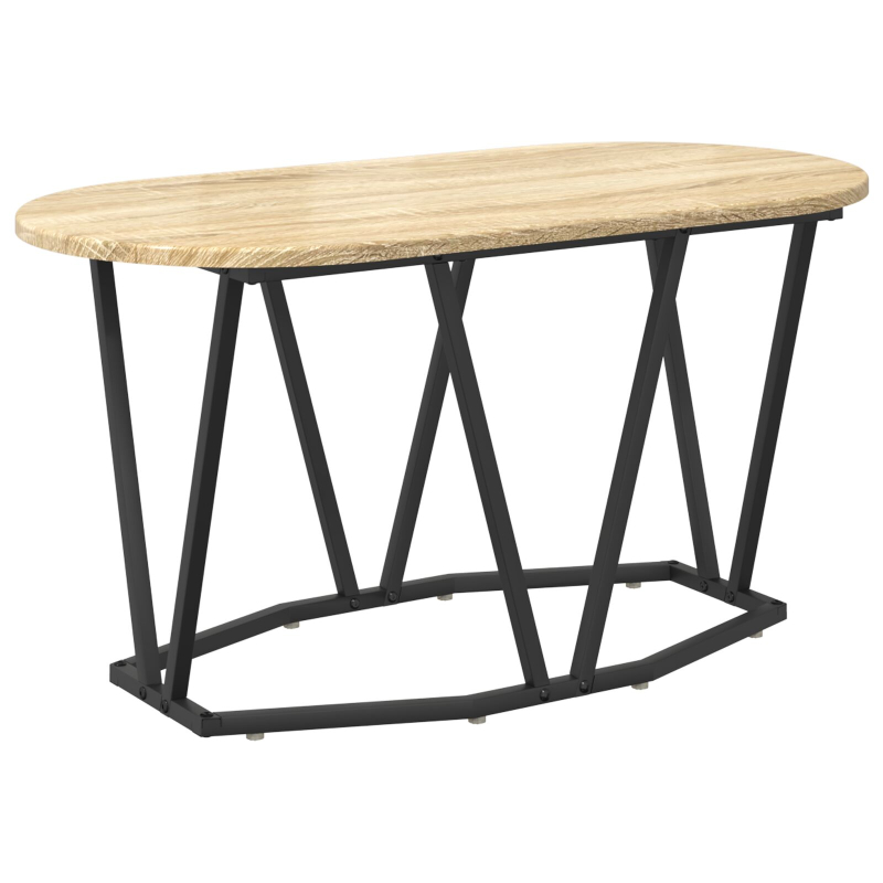 Couchtisch aus Sonoma Eiche 80x40x40,5 cm, Holzwerkstoff und Metall