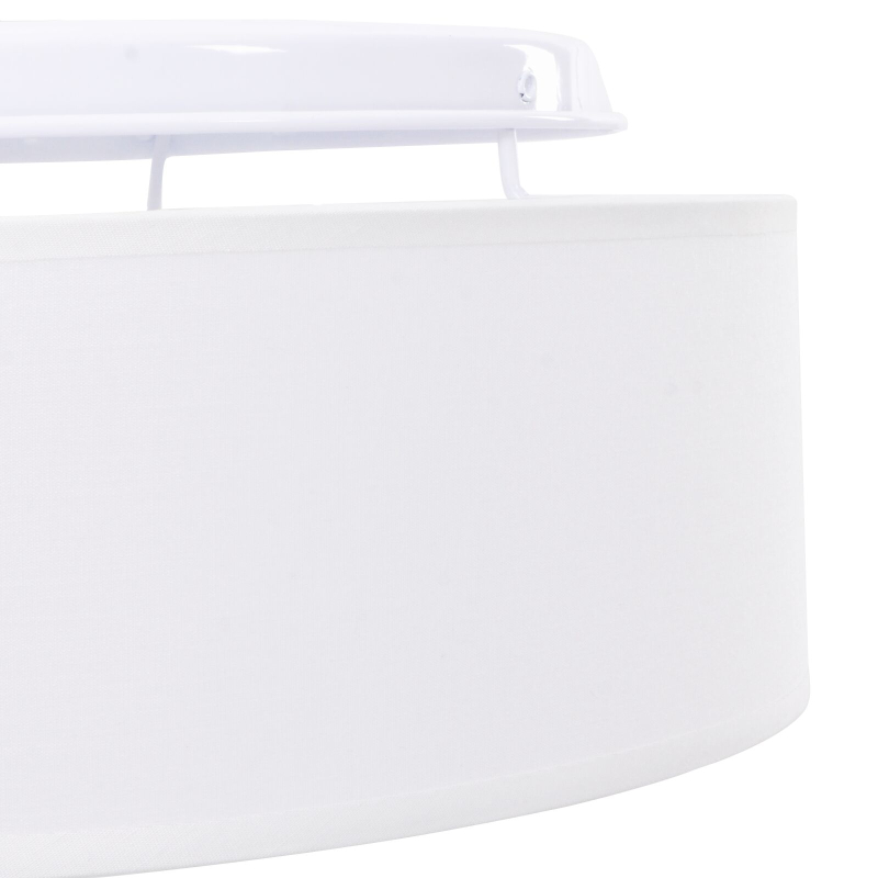 Flush Mount Deckenleuchten Weiß Ø 30 cm Stoff E27