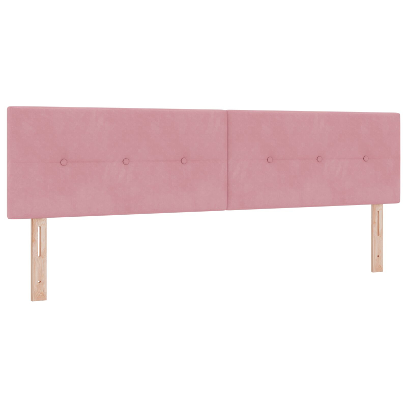 Kopfteil mit Knopfheftung in Rosa 180 cm Samt
