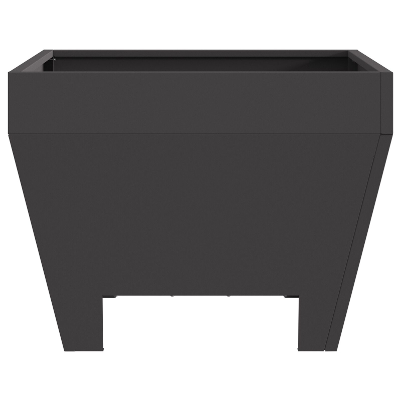 Feuerstelle Quadrat Schwarz 50x50x30 cm Stahl